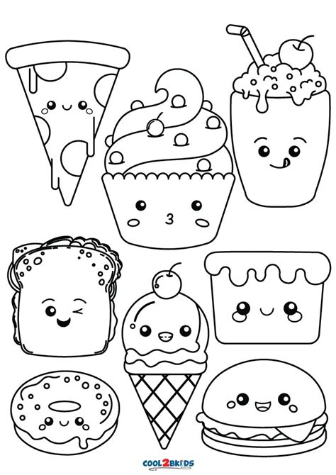 Kawaii coloring pages for kids