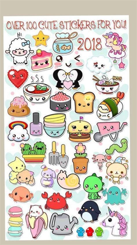 Kawaii sticker ideas