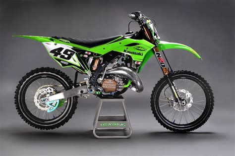 Kawasaki KX125 in motocross action