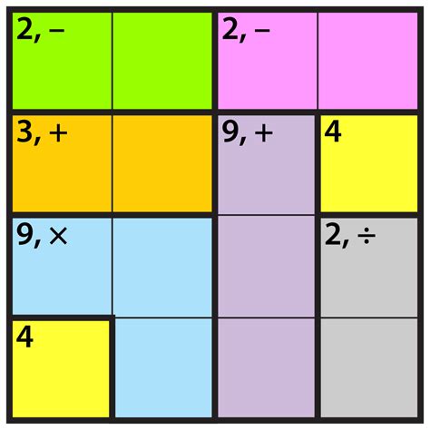 KenKen puzzles for arithmetic practice