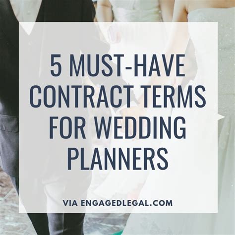 Key Clauses in Wedding Planner Contract