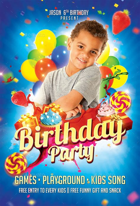 Kids Birthday Party Flyer