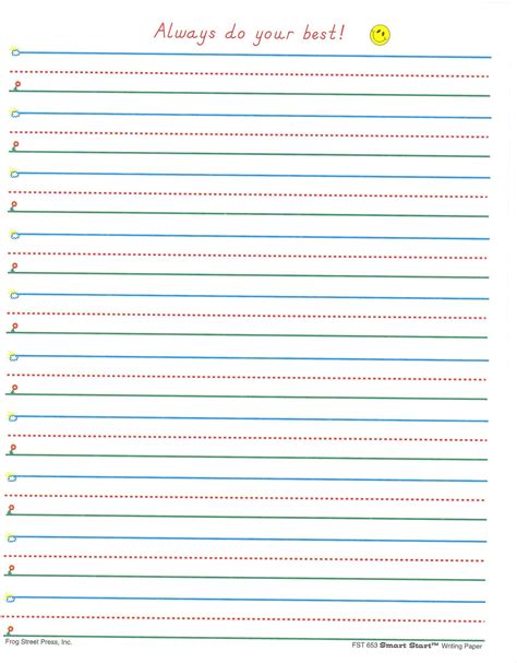 Kindergarten lined paper printables benefits