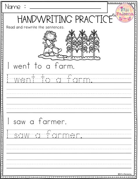 Kindergarten Writing Worksheets Image 7