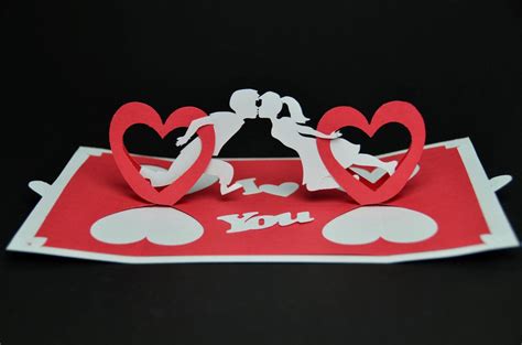 Kirigami Pop Up Card Templates for Anniversary