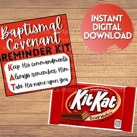 Kit Kat Baptism Favors