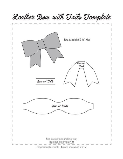 Kitten Bow Template