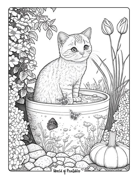 Kitten coloring pages for boys