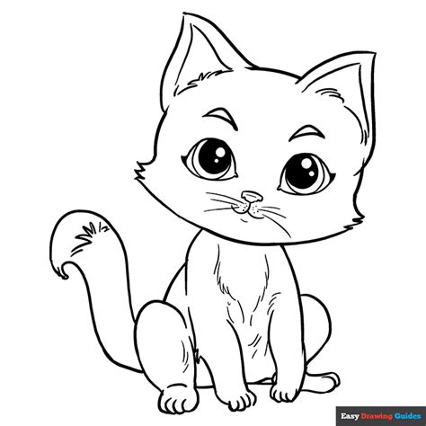 Kitten coloring pages for kindergartners