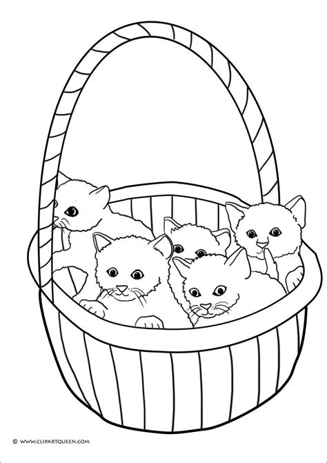 Kitten coloring pages for preschoolers