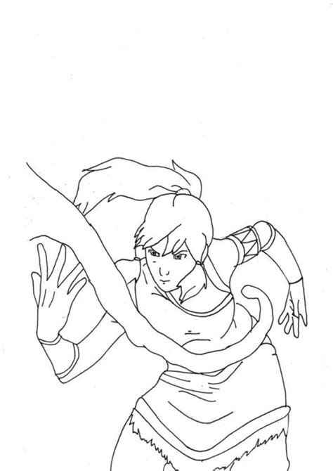 Korra Bending Coloring Page