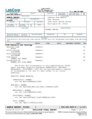 Labcorp Patient Form