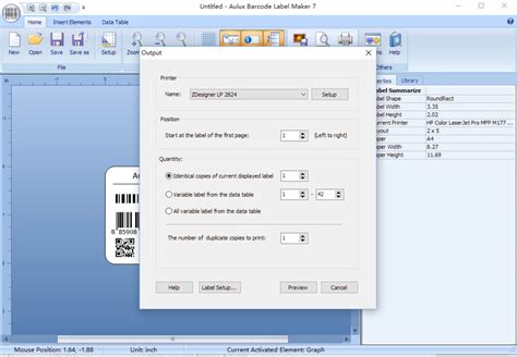 Description of label maker software