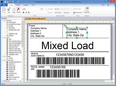 Label printing software