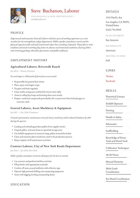 Labor Resume Writing Services Image