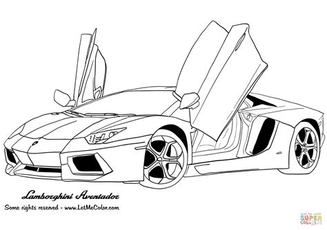 Lamborghini Aventador Coloring Page