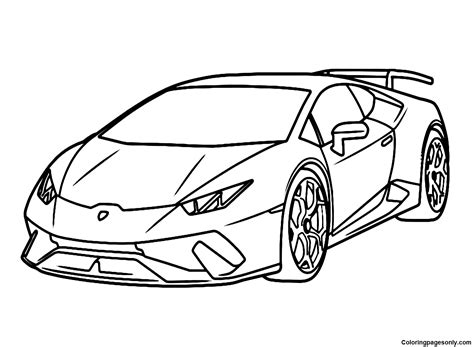 Lamborghini Huracan Coloring Page