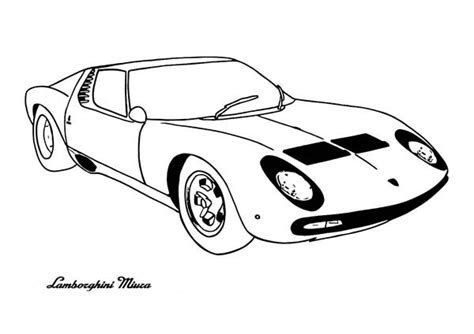 Lamborghini Miura Coloring Page