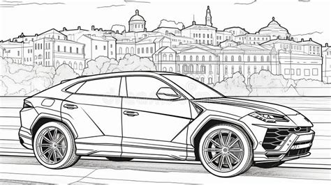 Lamborghini Urus Coloring Page