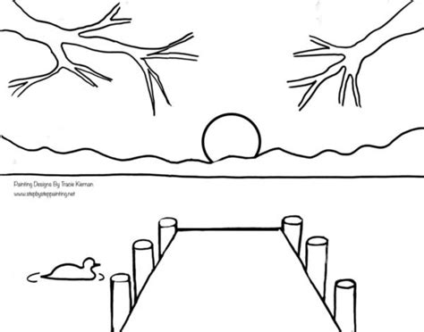 Landscape sip and paint template