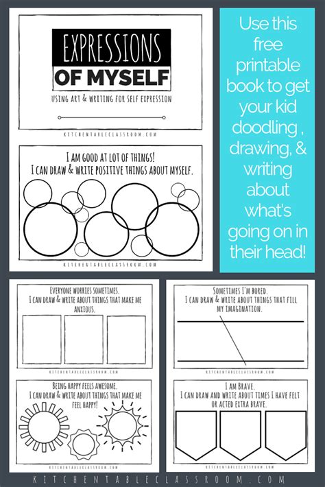 Large Print Worksheets for Self-Expression