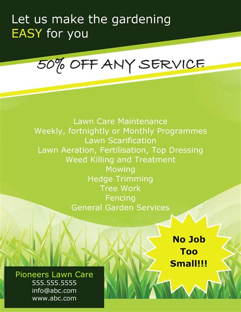 Lawn Mowing Flyer Template Example