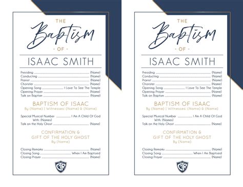 LDS Baptism Program Design Ideas