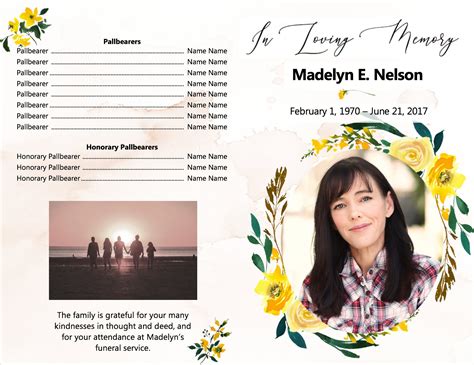 LDS Funeral Program Template Design