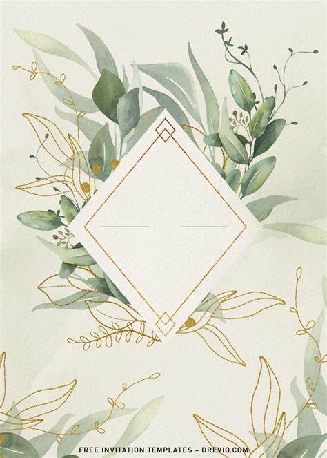 Leaf-Shaped Birthday Invitation