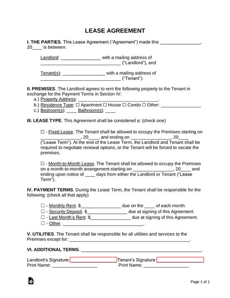 Lease Agreement Samples