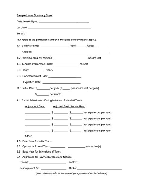 Lease Reporting Templates