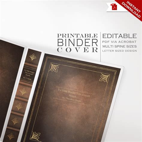 Leather Bound Book Cover Templates