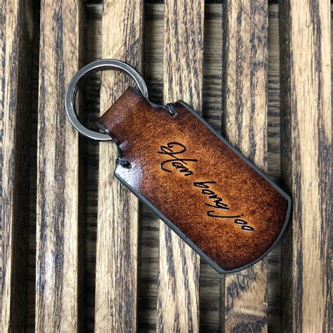 Leather keychain creativity