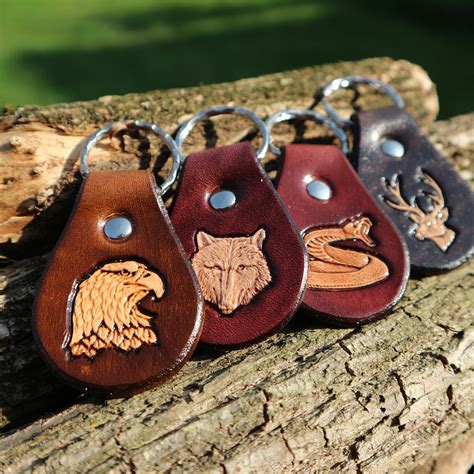 Leather keychain designs