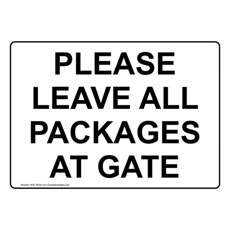 Leave package sign compliance