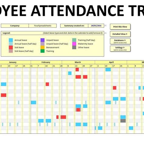 Leave Tracking Template