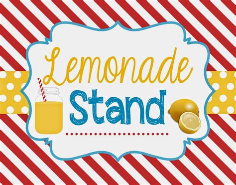 lemonade stand sign ideas