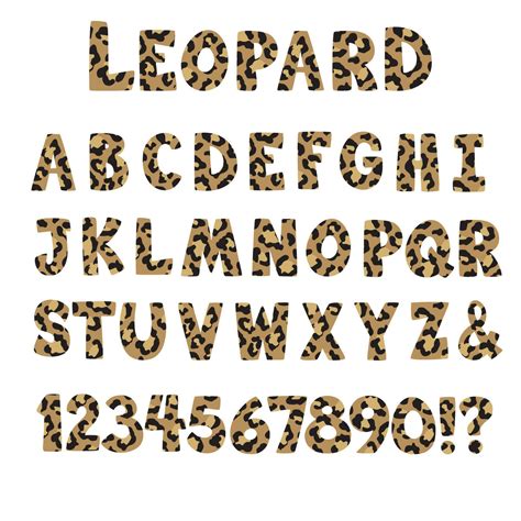 Leopard Print Letters