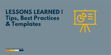 Lessons Learned Guide Best Practices