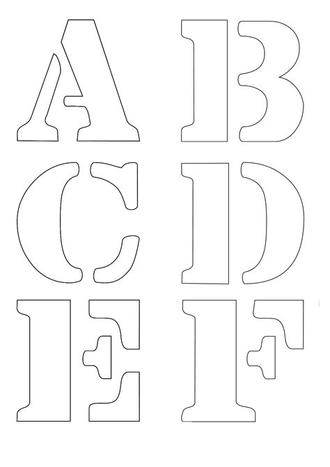 Letter Stencils for Crafts