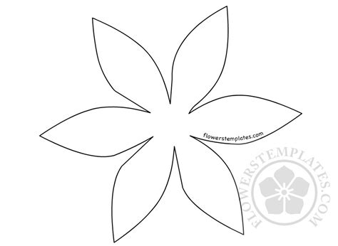 Lily Cut Out Flower Template