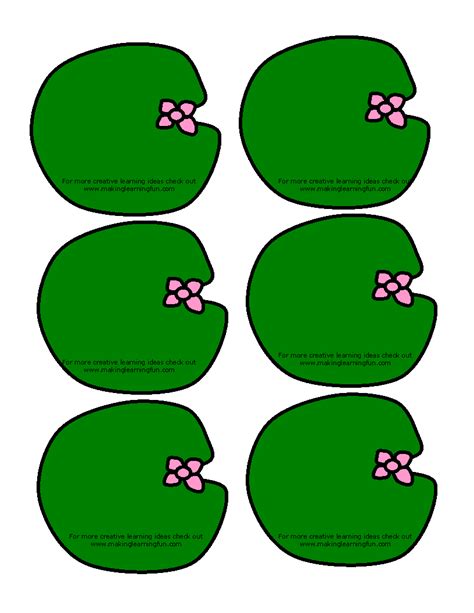 Lily Pad Printable Template