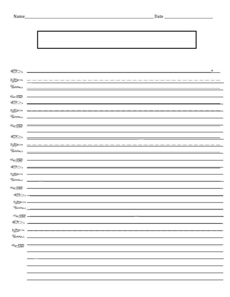 Lined Paper Template with Header