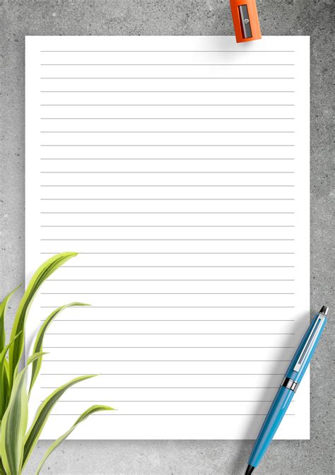 Lined paper templates