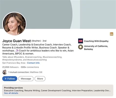 LinkedIn Bio Template Example