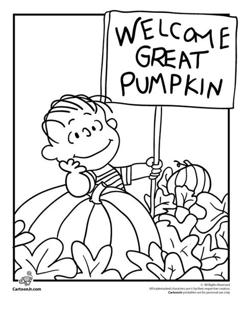 Linus Halloween coloring page