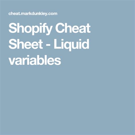 Liquid Variables