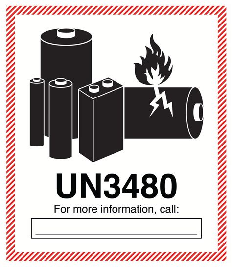 Example of Lithium Battery Shipping Label