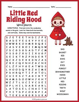 Little Red Riding Hood Word Searches