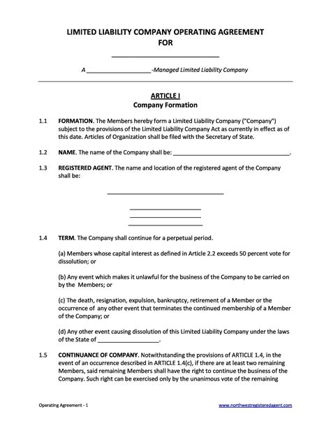 NJ LLC Template Example 3